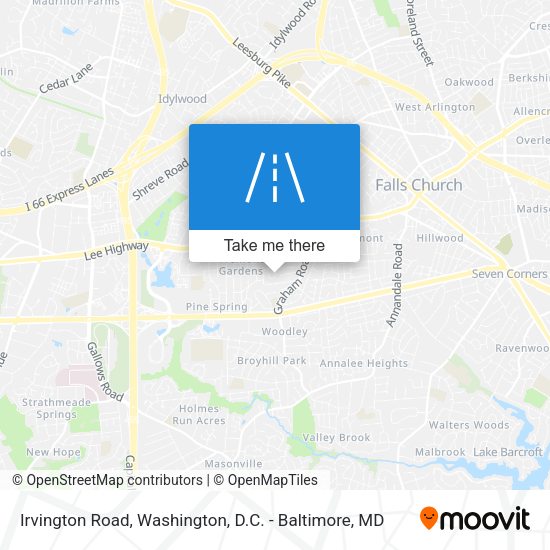 Irvington Road map