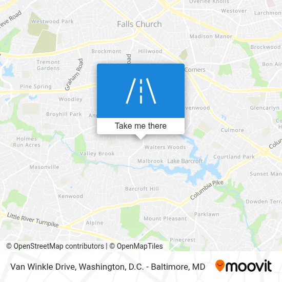 Van Winkle Drive map