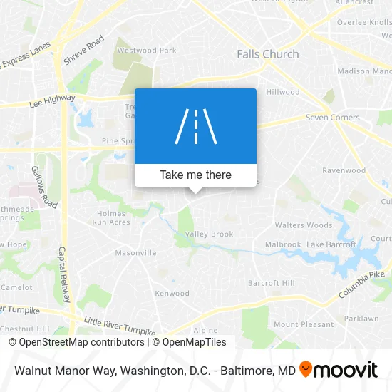 Walnut Manor Way map