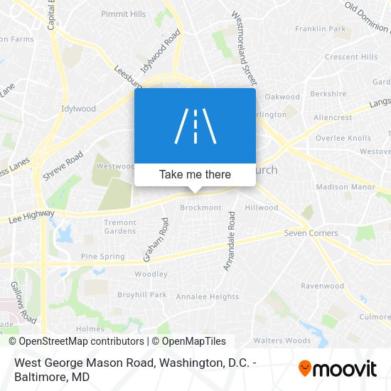 West George Mason Road map