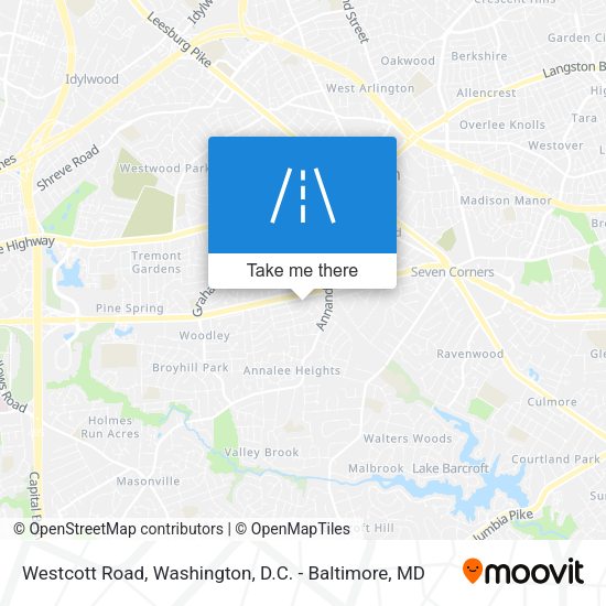 Westcott Road map