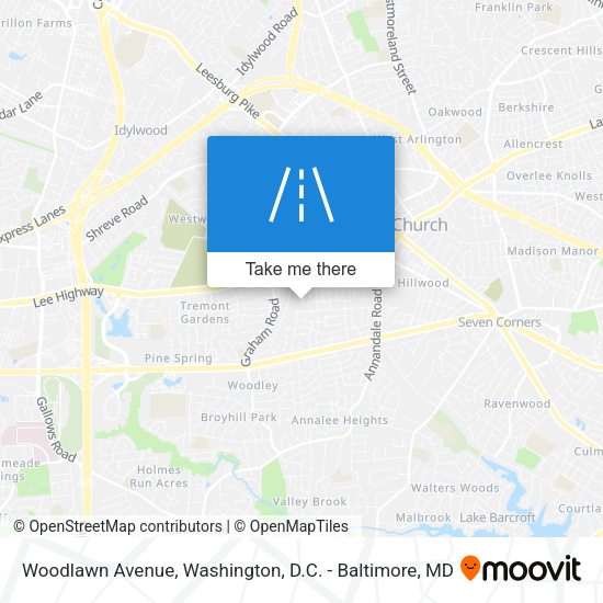 Woodlawn Avenue map