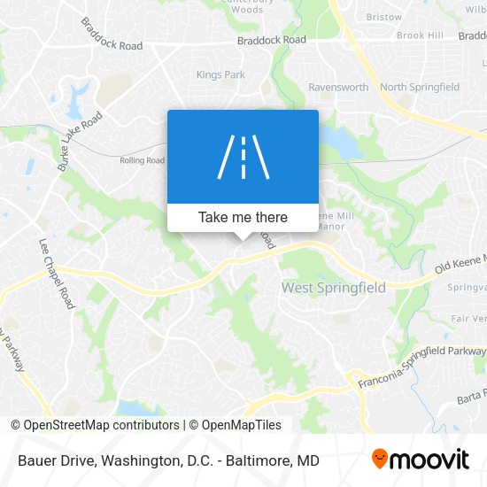 Bauer Drive map