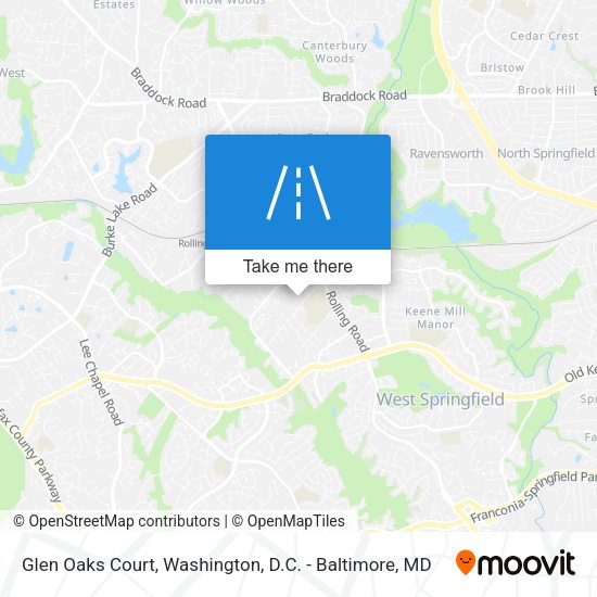 Glen Oaks Court map