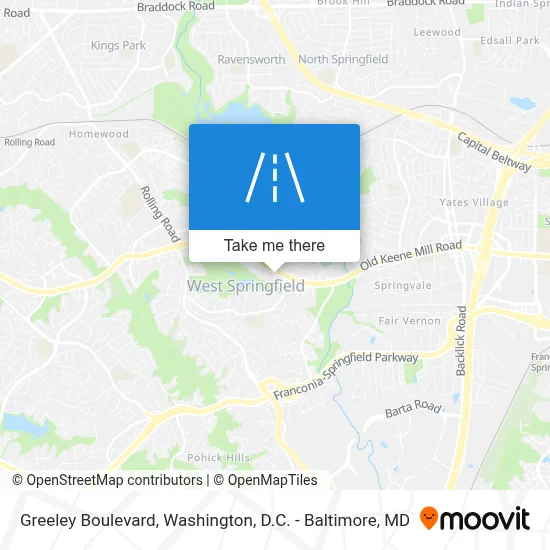 Greeley Boulevard map