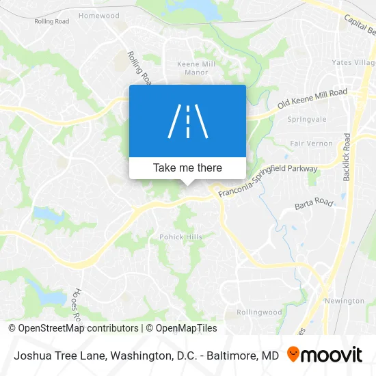 Joshua Tree Lane map