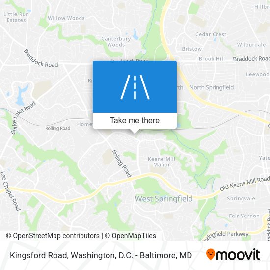 Kingsford Road map