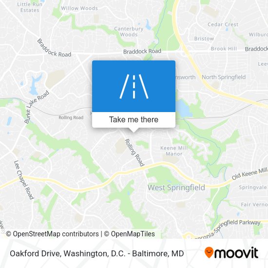 Oakford Drive map