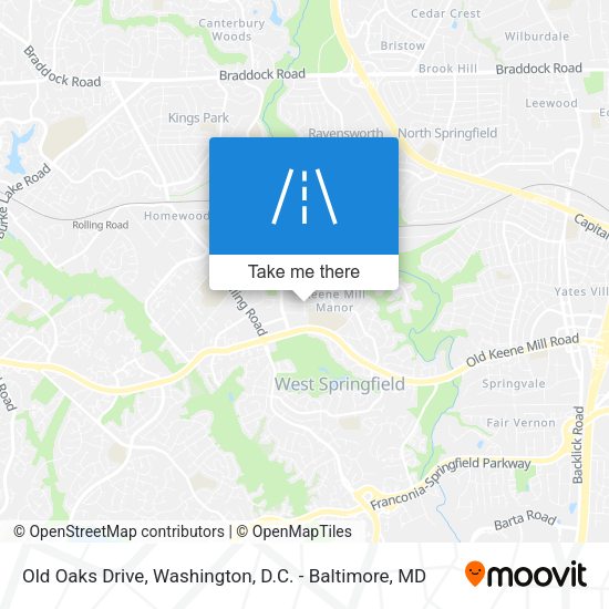 Mapa de Old Oaks Drive