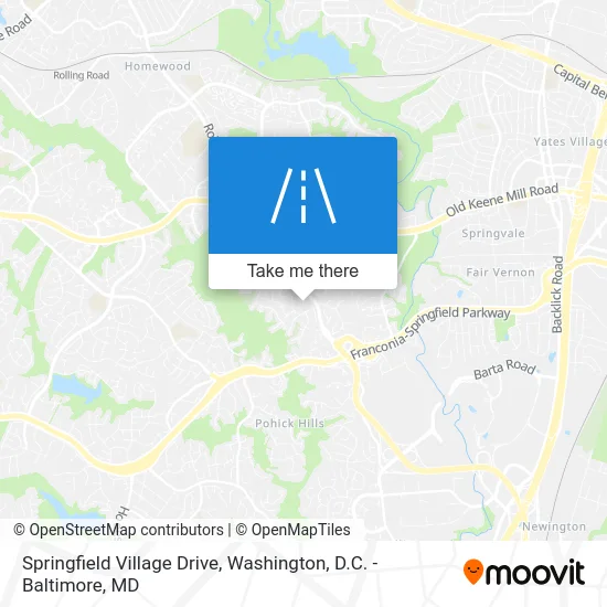 Springfield Village Drive map