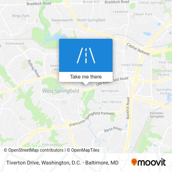 Mapa de Tiverton Drive