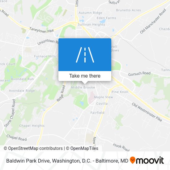 Baldwin Park Drive map