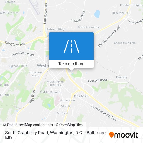 South Cranberry Road map
