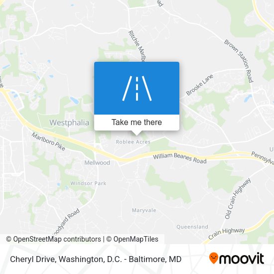 Cheryl Drive map