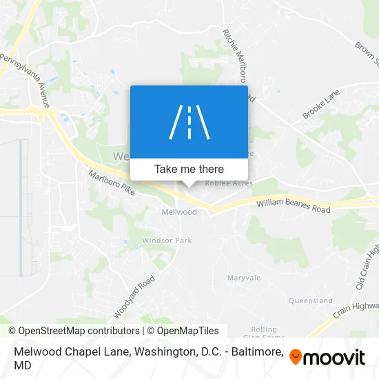 Melwood Chapel Lane map