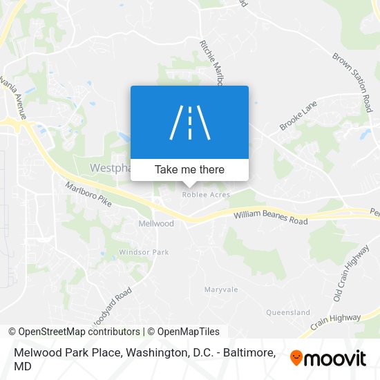 Melwood Park Place map