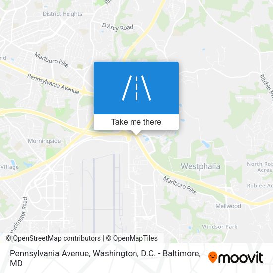 Mapa de Pennsylvania Avenue