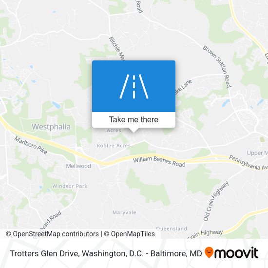 Trotters Glen Drive map