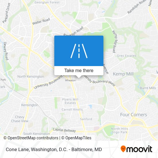 Cone Lane map