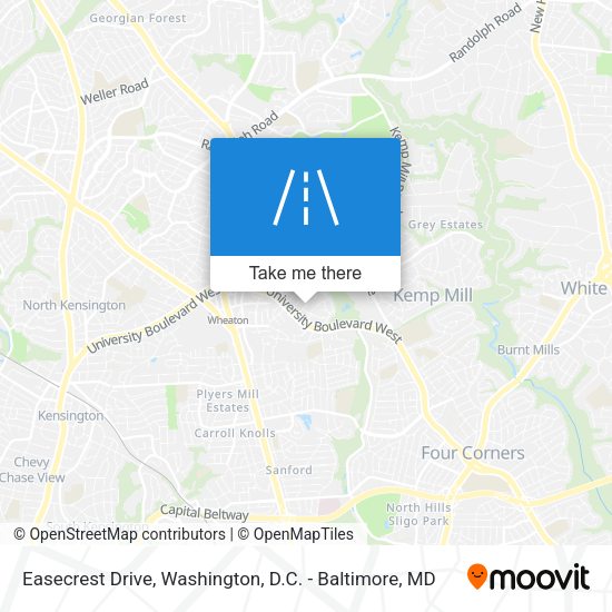 Easecrest Drive map