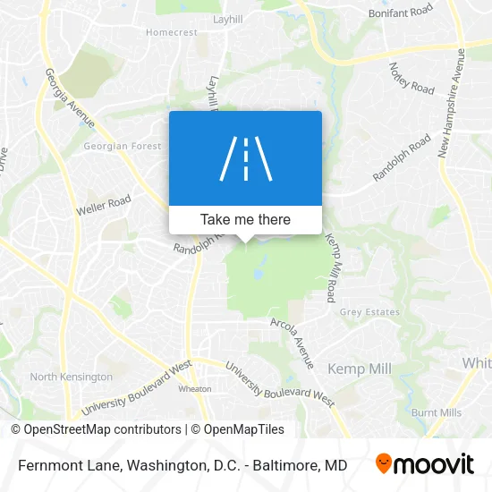 Fernmont Lane map