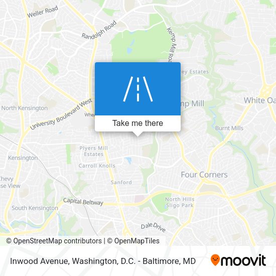Inwood Avenue map