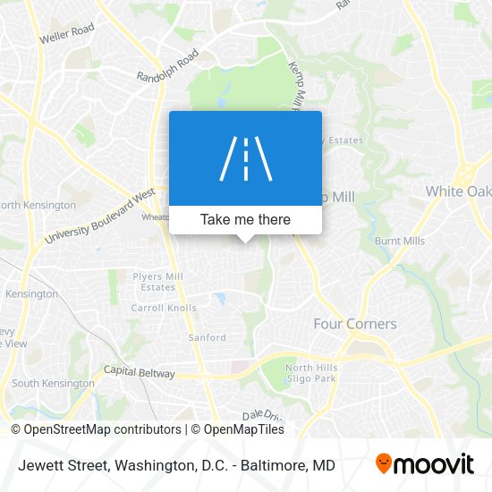 Mapa de Jewett Street