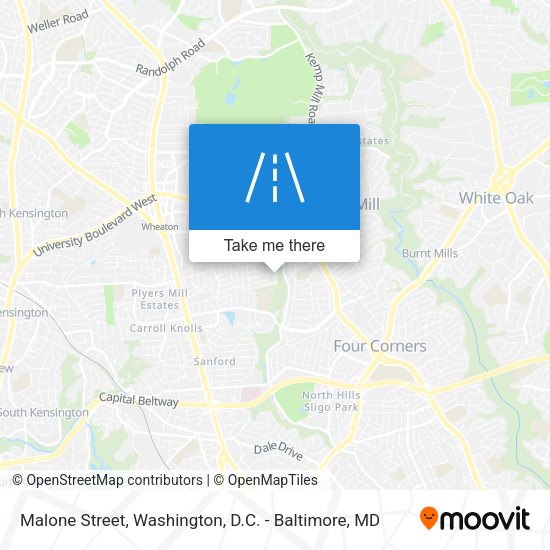 Malone Street map