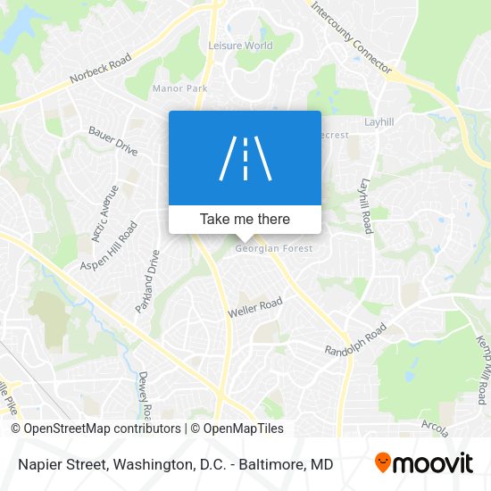 Napier Street map