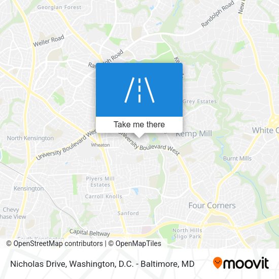 Mapa de Nicholas Drive