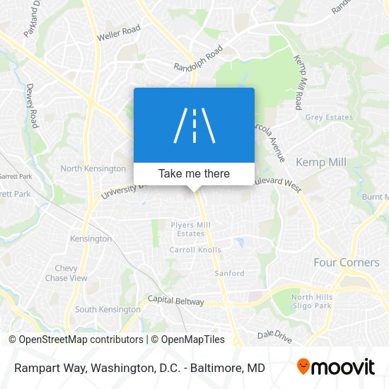 Rampart Way map
