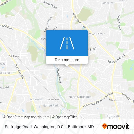 Mapa de Selfridge Road