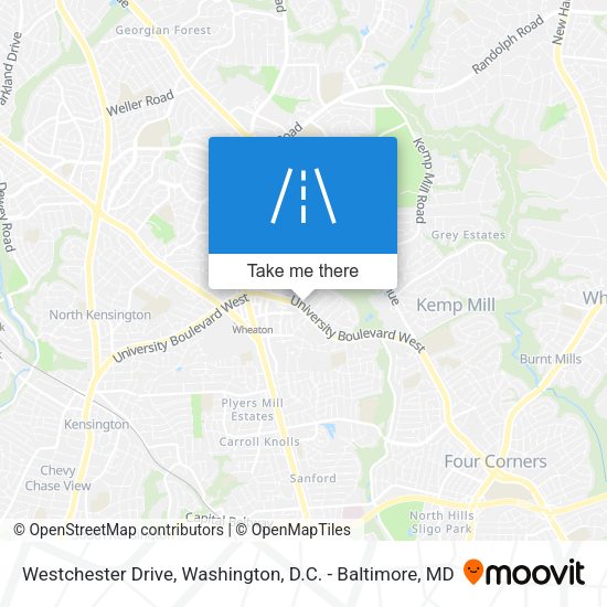 Westchester Drive map