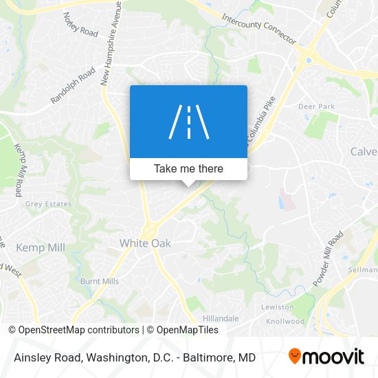 Ainsley Road map
