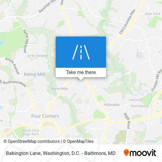 Babington Lane map