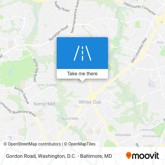 Gordon Road map