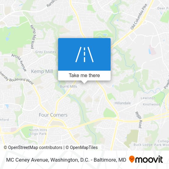 MC Ceney Avenue map
