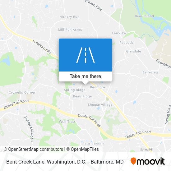 Mapa de Bent Creek Lane