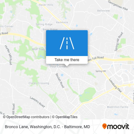 Bronco Lane map