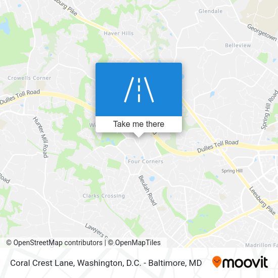 Coral Crest Lane map