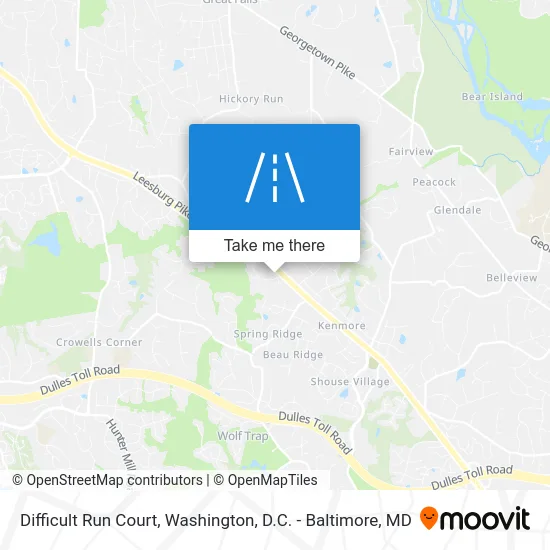 Difficult Run Court map