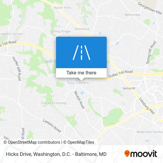 Hicks Drive map