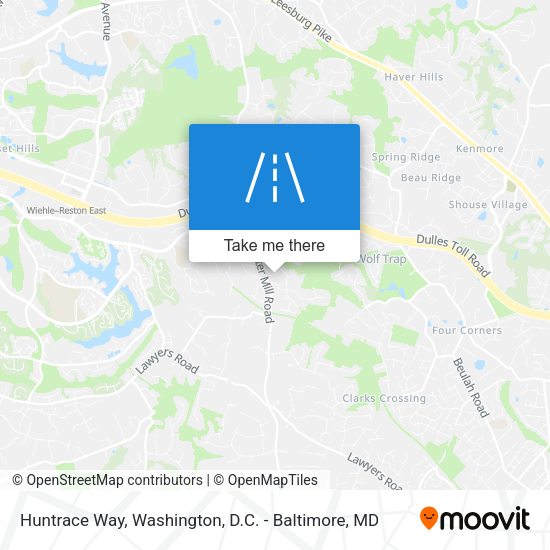Huntrace Way map