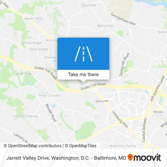 Jarrett Valley Drive map