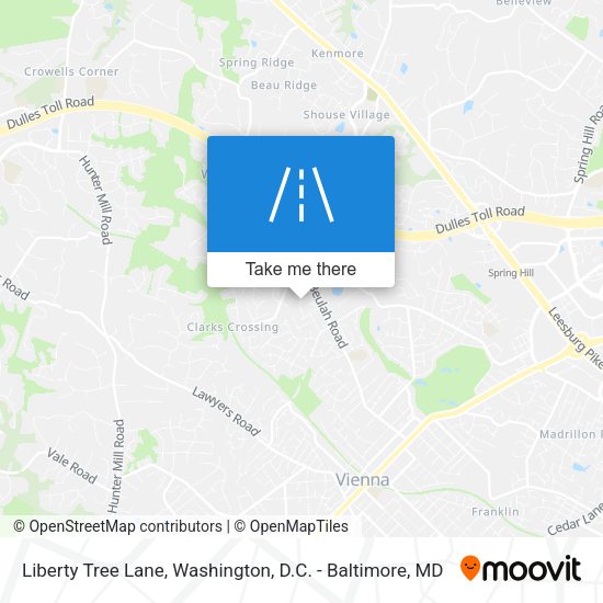 Liberty Tree Lane map