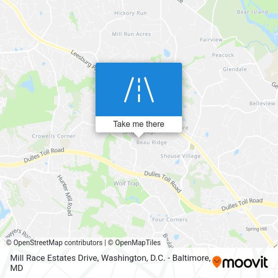 Mill Race Estates Drive map