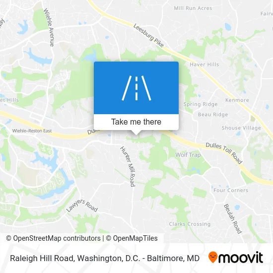 Raleigh Hill Road map