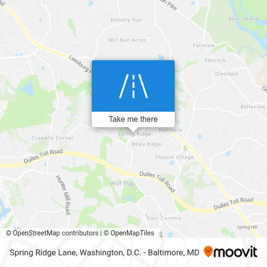 Spring Ridge Lane map
