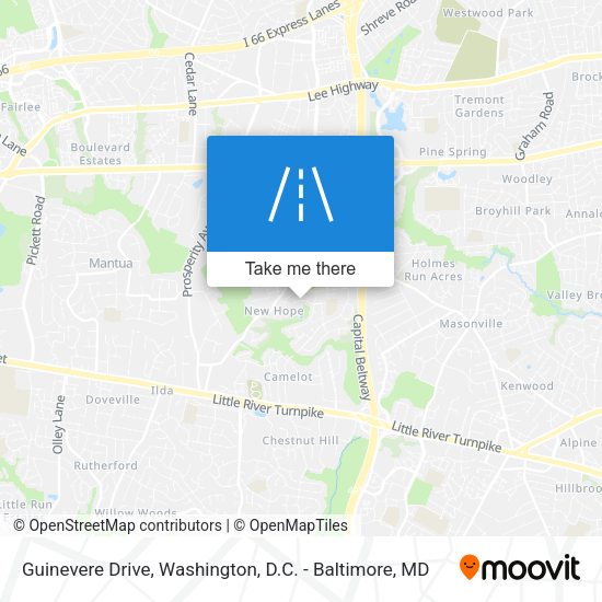 Guinevere Drive map