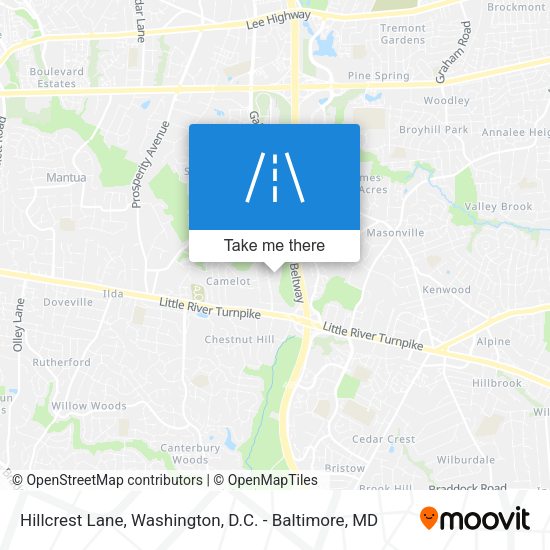 Hillcrest Lane map